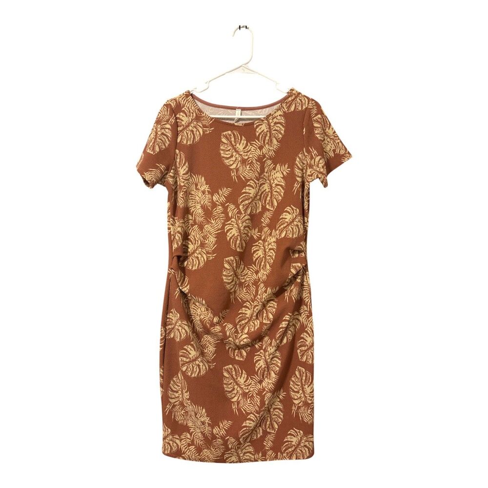 Pinkblush Maternity Fitted Midi Stretchy Dress Size Large LG